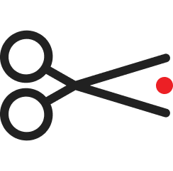 Marginum cutting icon